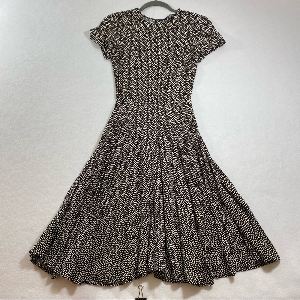 H&M Skater Dress black Polka Dot Dress Woman’s Dress Short Sleeve